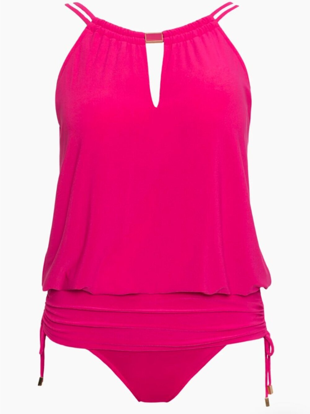 NWT Magicsuit Susan One Piece Blouson Swimsuit Swimdress Pink Size 16